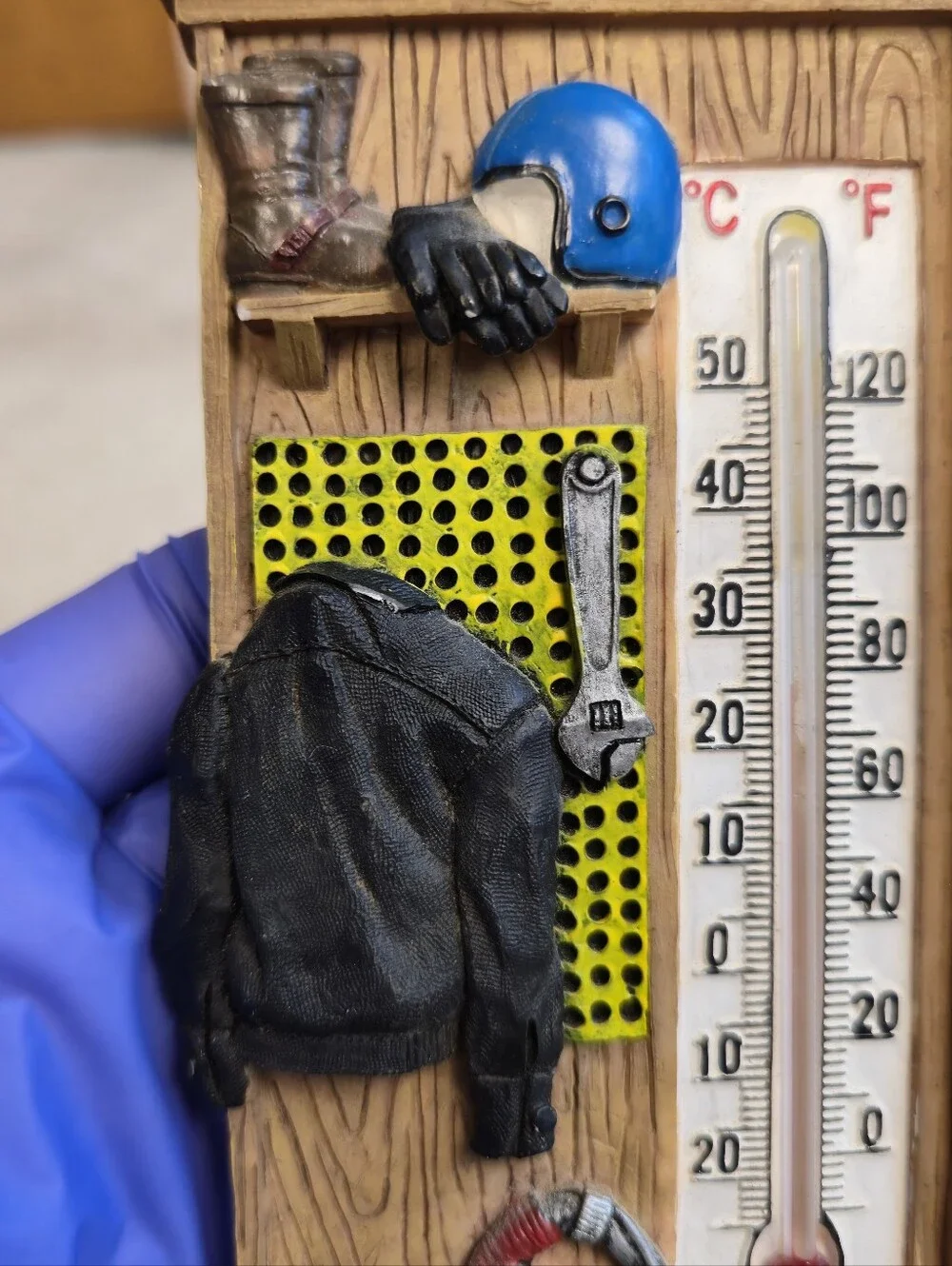 Spoontiques Motorcycle Thermometer Unusual Man Cave